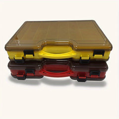 Portable Fishing Tackle Box Double Sided Storage Organizer Hooks Lures Baits