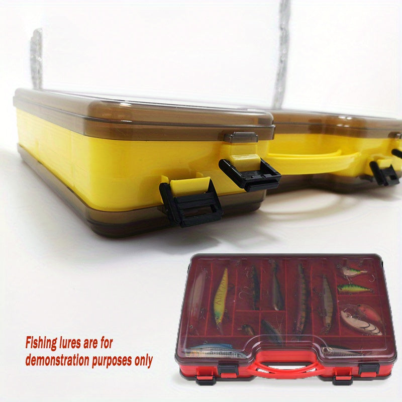 Portable Fishing Tackle Box Double Sided Storage Organizer Hooks Lures Baits