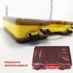 Portable Fishing Tackle Box Double Sided Storage Organizer Hooks Lures Baits