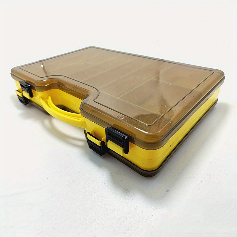 Portable Fishing Tackle Box Double Sided Storage Organizer Hooks Lures Baits
