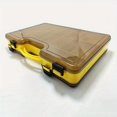 Portable Fishing Tackle Box Double Sided Storage Organizer Hooks Lures Baits