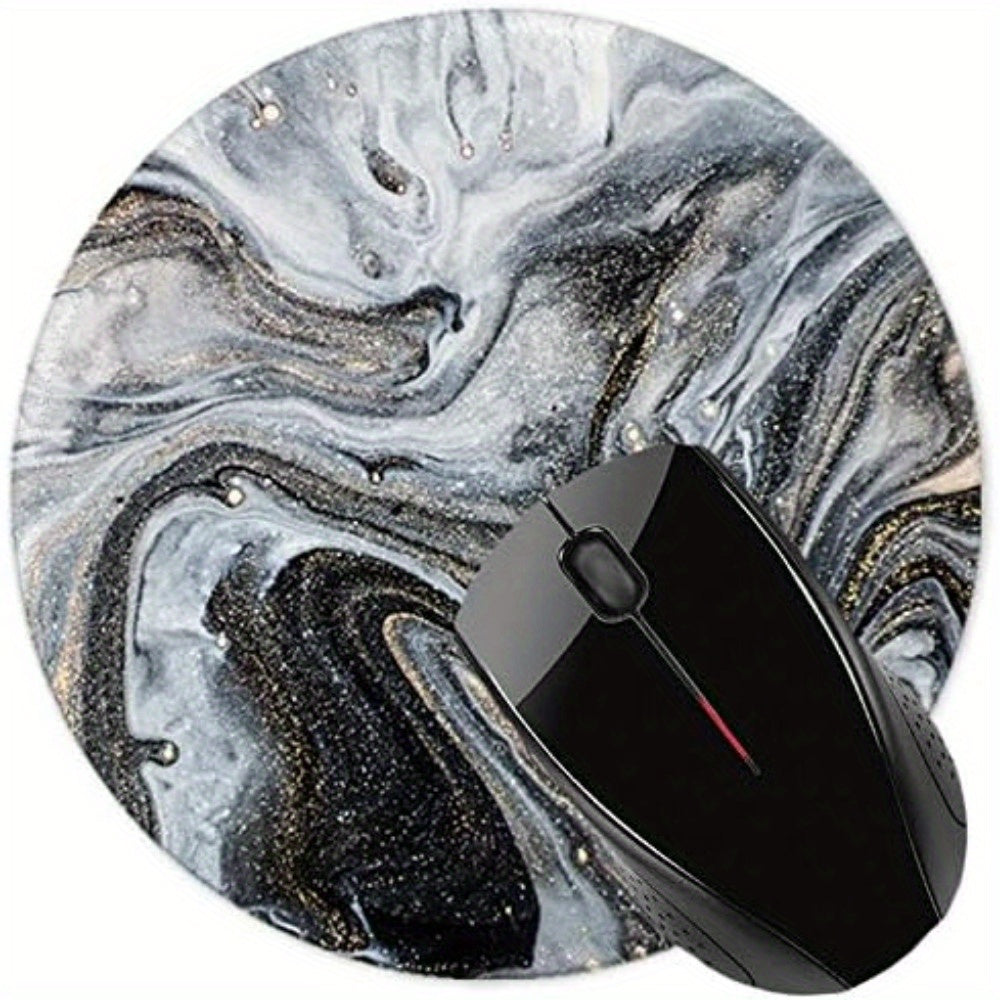 Grey Marble Mouse Pad Anti Slip Rubber Round Mousepads