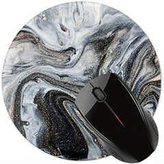 Grey Marble Mouse Pad Anti Slip Rubber Round Mousepads