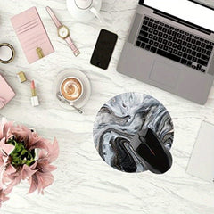 Grey Marble Mouse Pad Anti Slip Rubber Round Mousepads