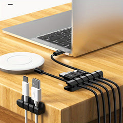Silicone Desktop Cable Organizer Self-adhesive Wire Winder