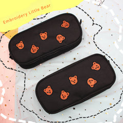 Cartoon Bear Pencil Case Stationery Box Storage Bag Large Capacity