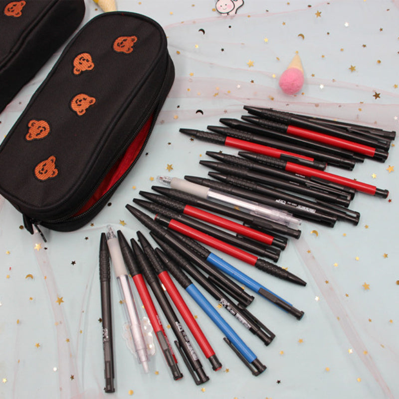 Cartoon Bear Pencil Case Stationery Box Storage Bag Large Capacity