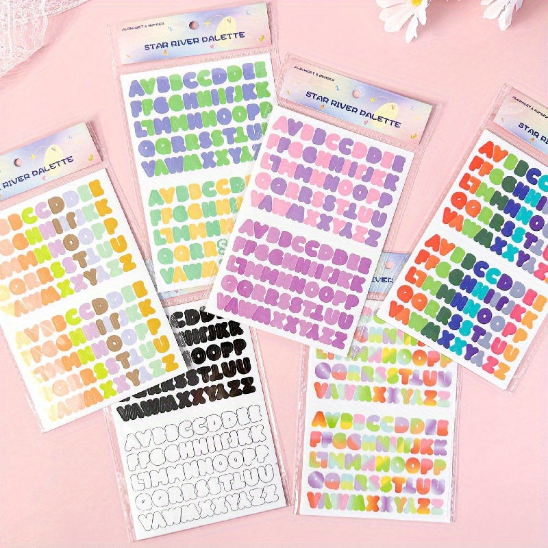 2pcs Gradient Ins Style Letter Stickers DIY Home Decor Supplies