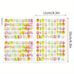 2pcs Gradient Ins Style Letter Stickers DIY Home Decor Supplies