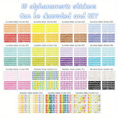 2pcs Gradient Ins Style Letter Stickers DIY Home Decor Supplies