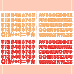 2pcs Gradient Ins Style Letter Stickers DIY Home Decor Supplies