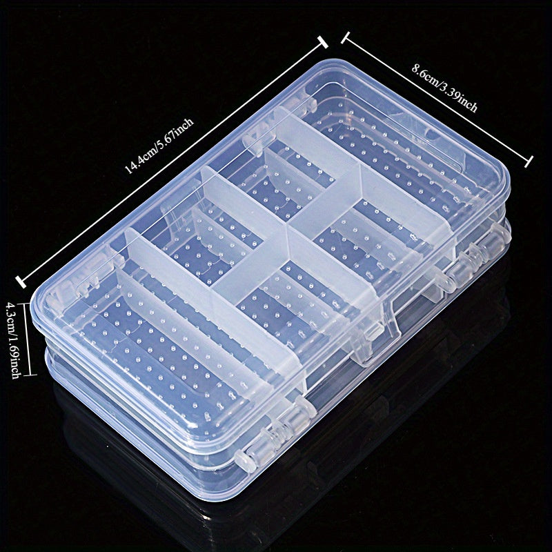 Double Sided Fishing Bait Box Organizer with Multiple Compartments