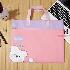 Canvas Tote Bag Large Capacity Document Organizer