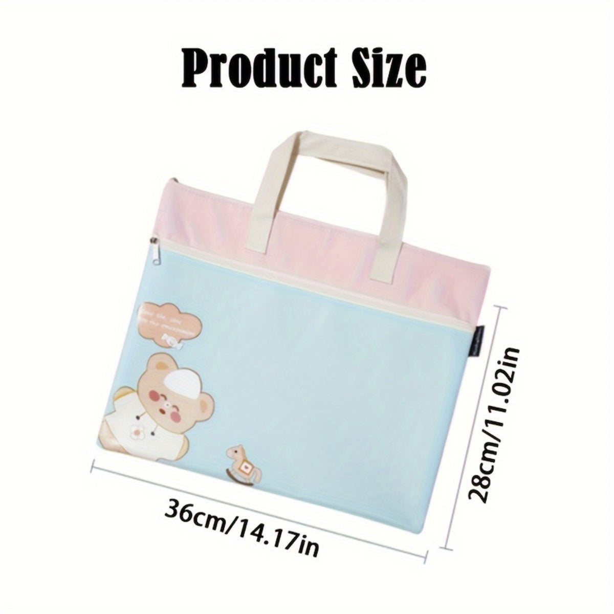 Canvas Tote Bag Large Capacity Document Organizer
