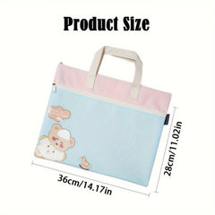 Canvas Tote Bag Large Capacity Document Organizer