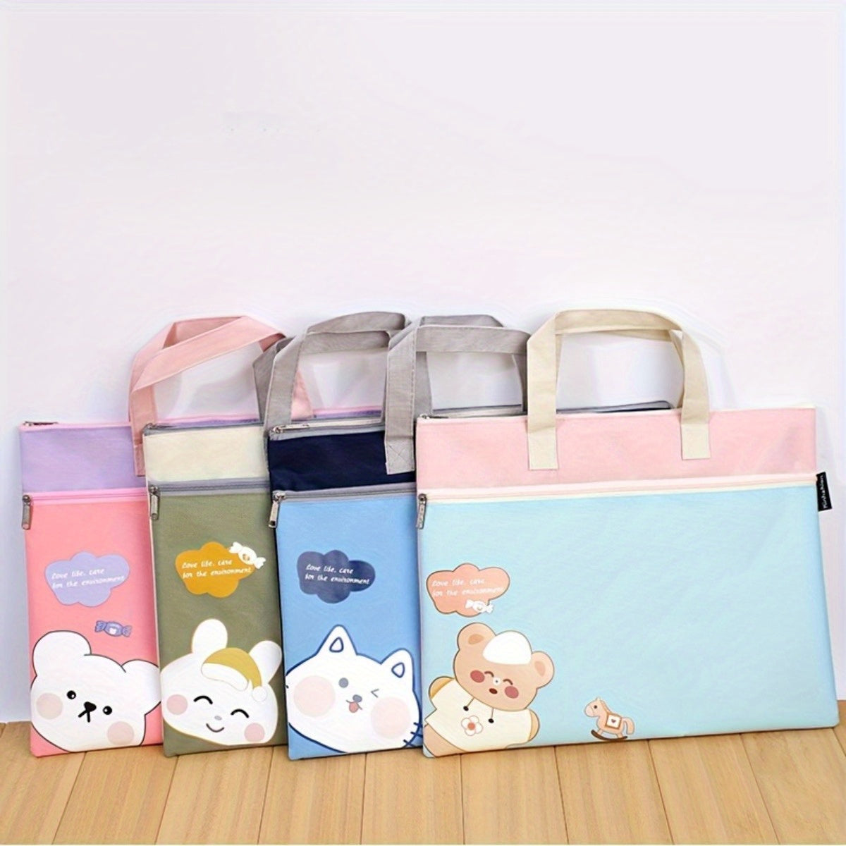 Canvas Tote Bag Large Capacity Document Organizer