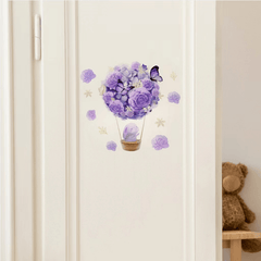 Removable Flower Hot Air Balloon Rabbit Wall Stickers