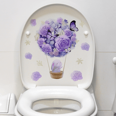 Removable Flower Hot Air Balloon Rabbit Wall Stickers