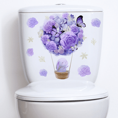 Removable Flower Hot Air Balloon Rabbit Wall Stickers