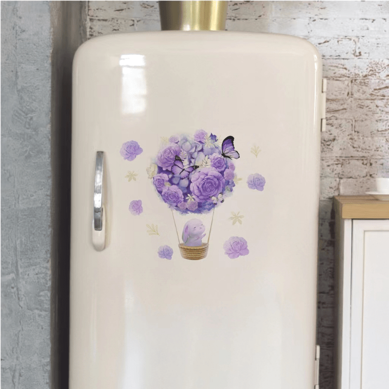 Removable Flower Hot Air Balloon Rabbit Wall Stickers