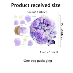 Removable Flower Hot Air Balloon Rabbit Wall Stickers