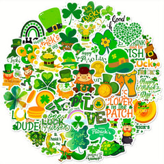45pcs Irish Shamrock Stickers for St Patrick's Day