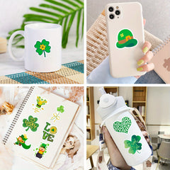 45pcs Irish Shamrock Stickers for St Patrick's Day