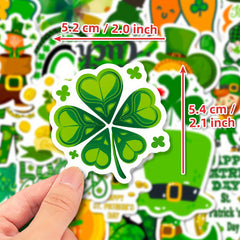 45pcs Irish Shamrock Stickers for St Patrick's Day