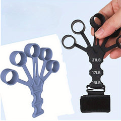 Silicone 5 Fingers Wrist Grip Strengthener for Hand-Fingers Exercise