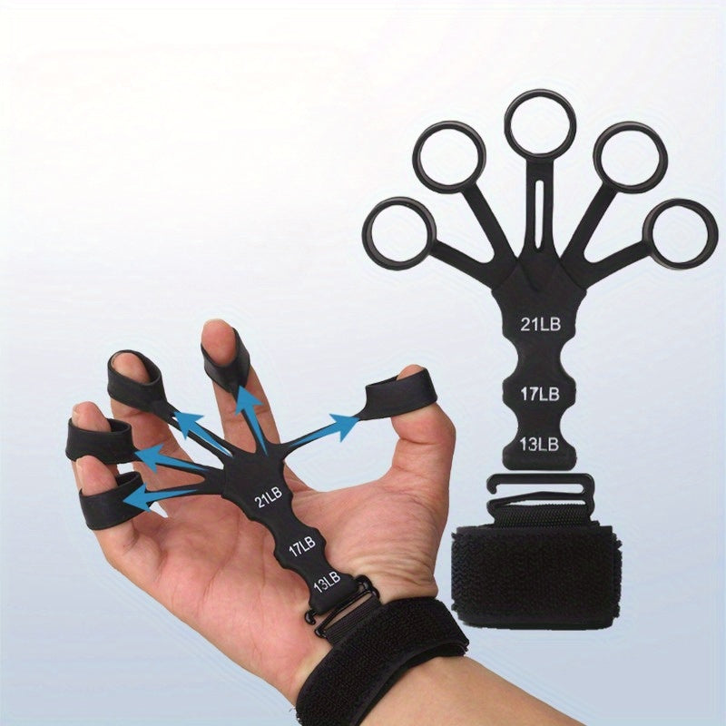 Silicone 5 Fingers Wrist Grip Strengthener for Hand-Fingers Exercise
