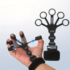 Silicone 5 Fingers Wrist Grip Strengthener for Hand-Fingers Exercise