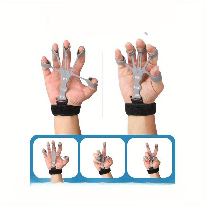Silicone 5 Fingers Wrist Grip Strengthener for Hand-Fingers Exercise