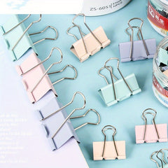 25pcs Mixed Box Macaron Office Long Tail Clip Ticket Clip