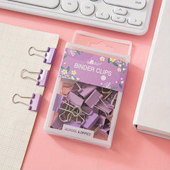 25pcs Mixed Box Macaron Office Long Tail Clip Ticket Clip