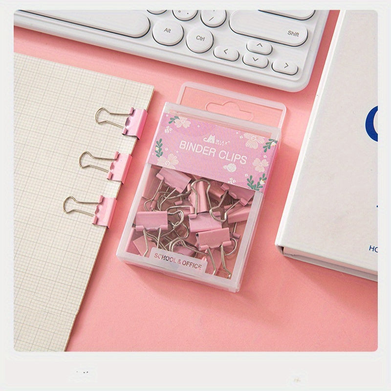 25pcs Mixed Box Macaron Office Long Tail Clip Ticket Clip