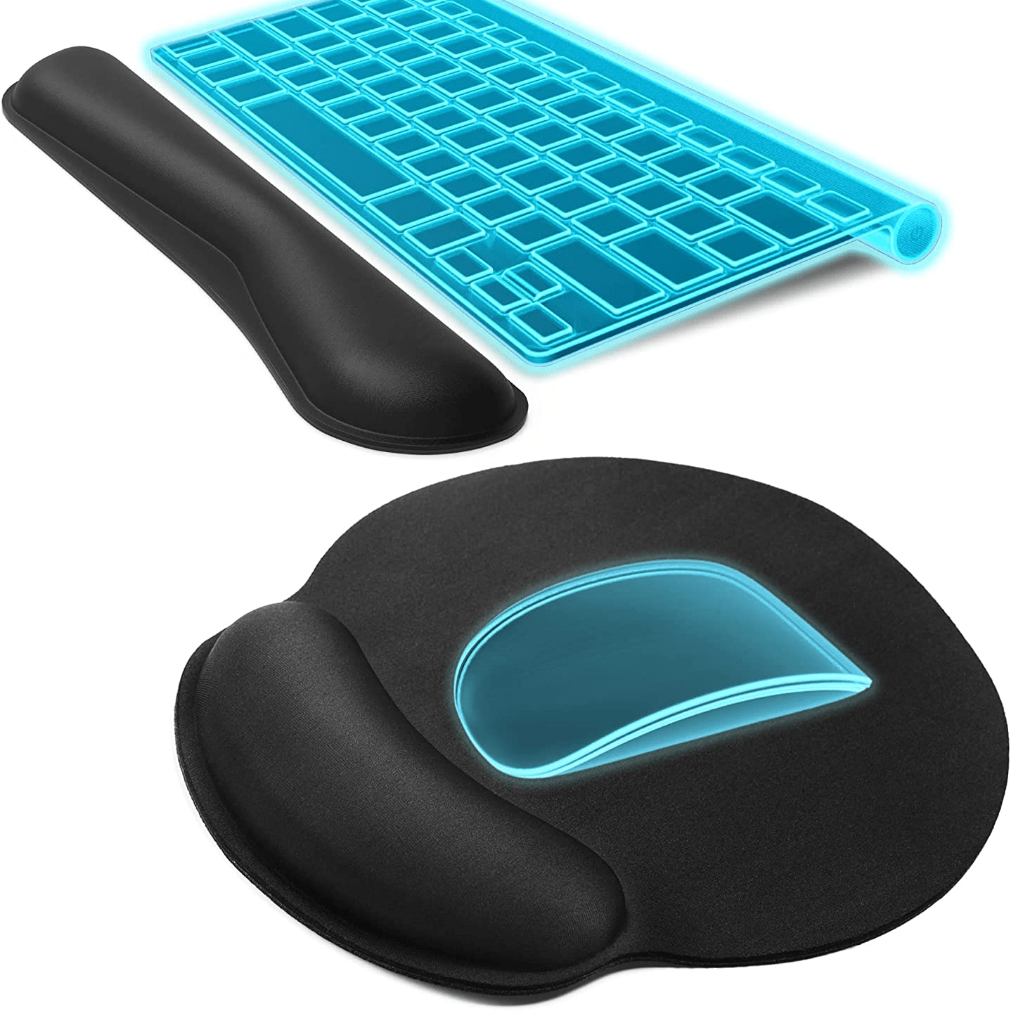 Ergonomic Mouse Pads With Wrist Support & Keyboard Wrist Rest Set