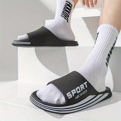 Men's Open Toe Slippers Lightweight Indoor Outdoor Slippers