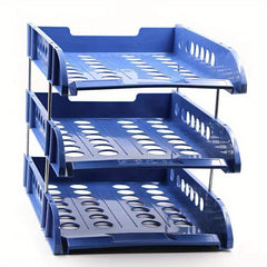 School Office Desktop File Holder Three-layer Data Storage Rack