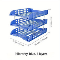 School Office Desktop File Holder Three-layer Data Storage Rack