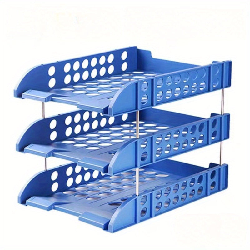School Office Desktop File Holder Three-layer Data Storage Rack
