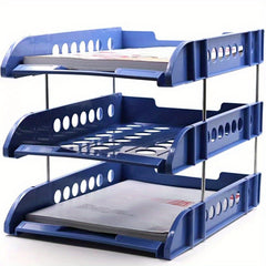 School Office Desktop File Holder Three-layer Data Storage Rack