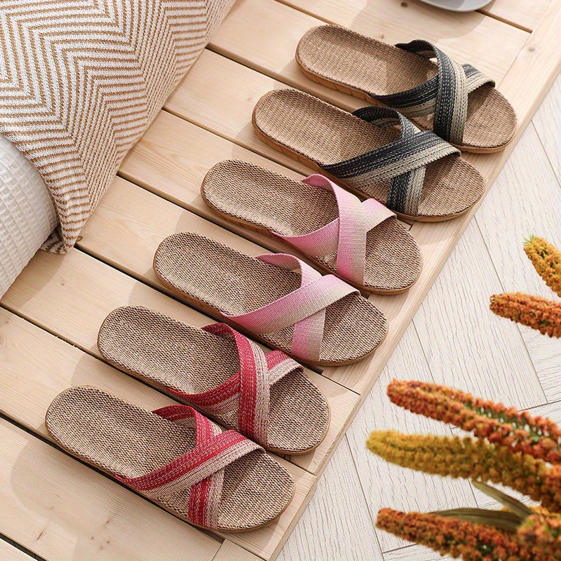 Girls Open Toe Slippers Random Pattern Lightweight Breathable Slippers