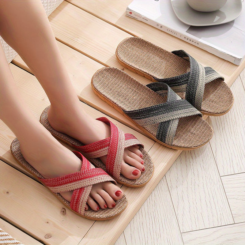 Girls Open Toe Slippers Random Pattern Lightweight Breathable Slippers