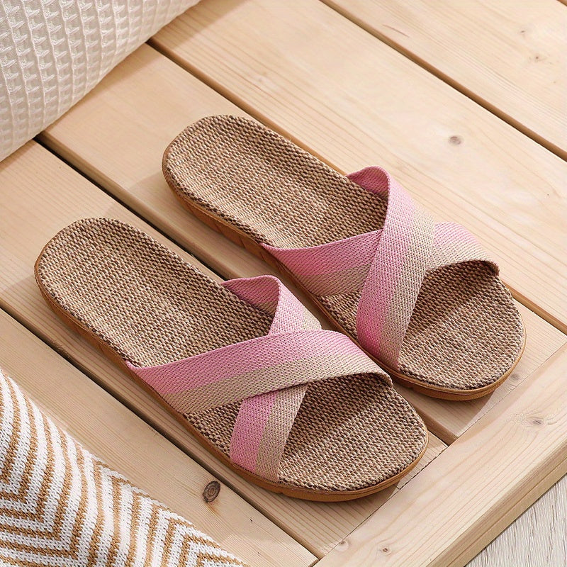 Girls Open Toe Slippers Random Pattern Lightweight Breathable Slippers