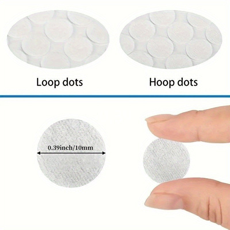504pcs 252pairs 10mm Hook & Loop Fasteners Waterproof Tape