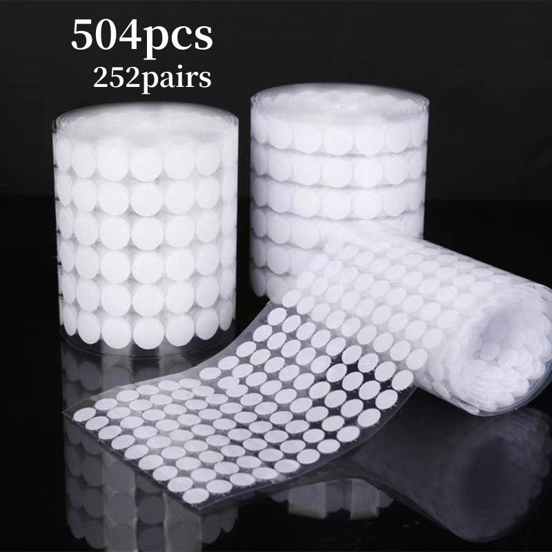 504pcs 252pairs 10mm Hook & Loop Fasteners Waterproof Tape