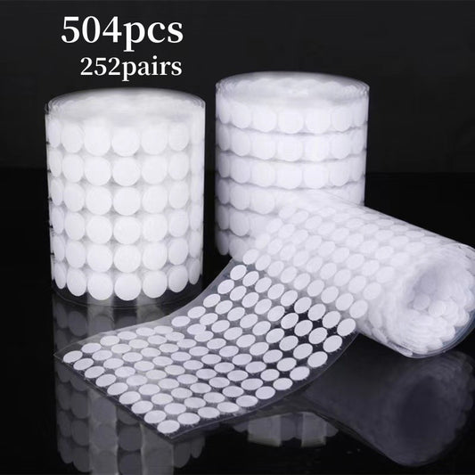 504pcs 252pairs 10mm Hook & Loop Fasteners Waterproof Tape