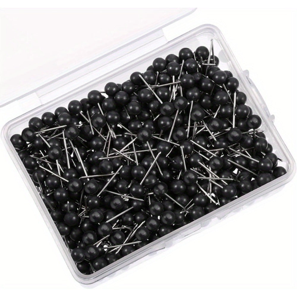 500pcs Map Push Pins 1 8 Inch Map Nails Round Head Large Head Pins