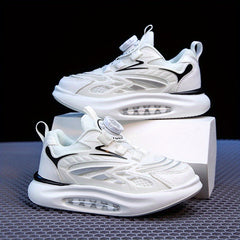 Boys Low Top Thick Bottom Luminous Sneakers with Rotating Button
