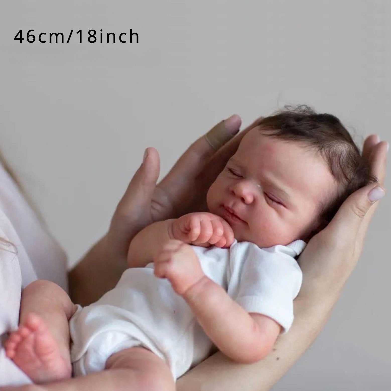 18 Inch Lifelike Youngsters Doll Soft Silicone 3D Painted Skin